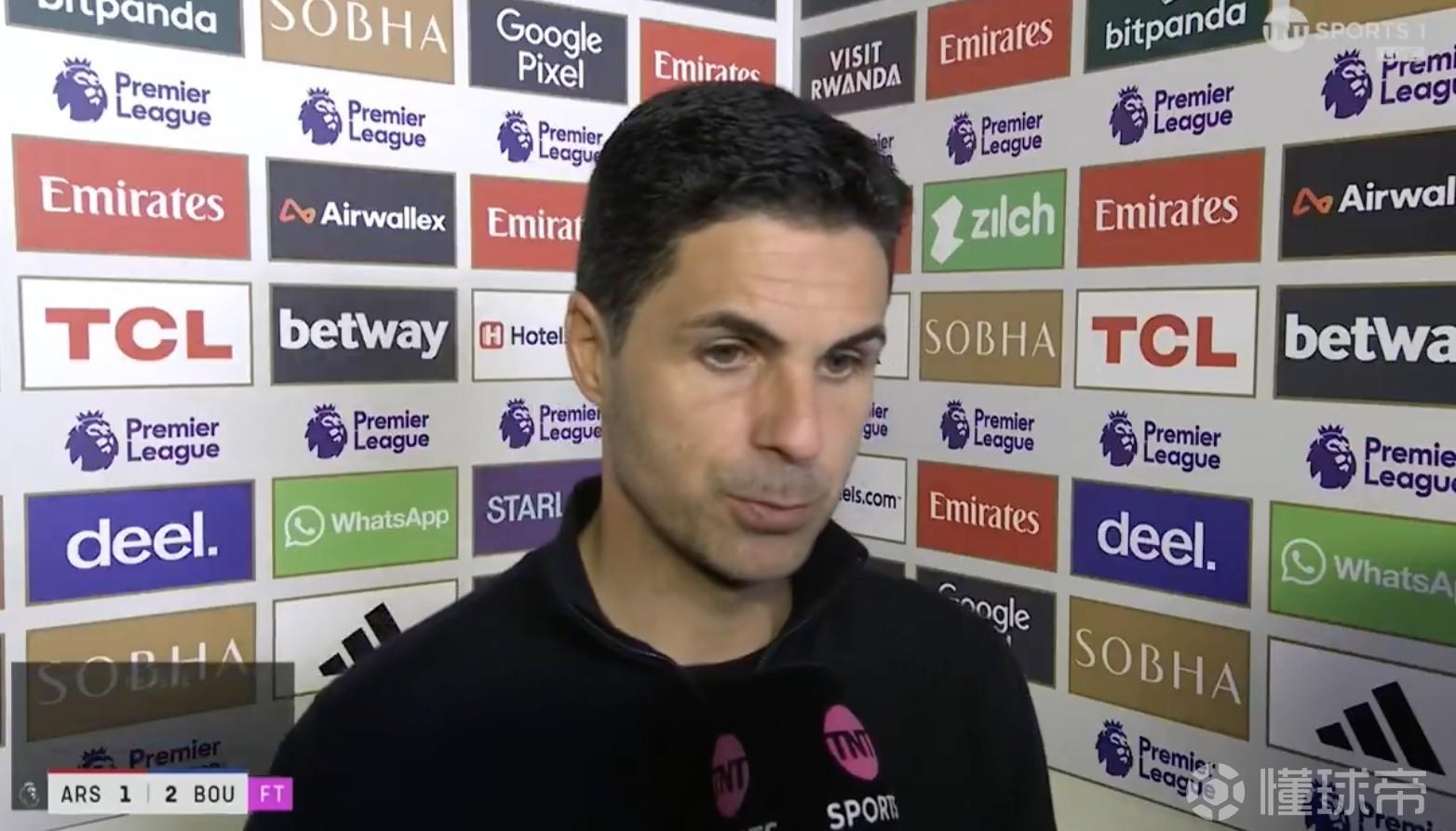 塔帅：像迎面挨了记重拳；我们在两项赛事中仍处于不错的位置