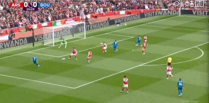 阿森纳0-1落后伯恩茅斯 克鲁皮门前抢点破门