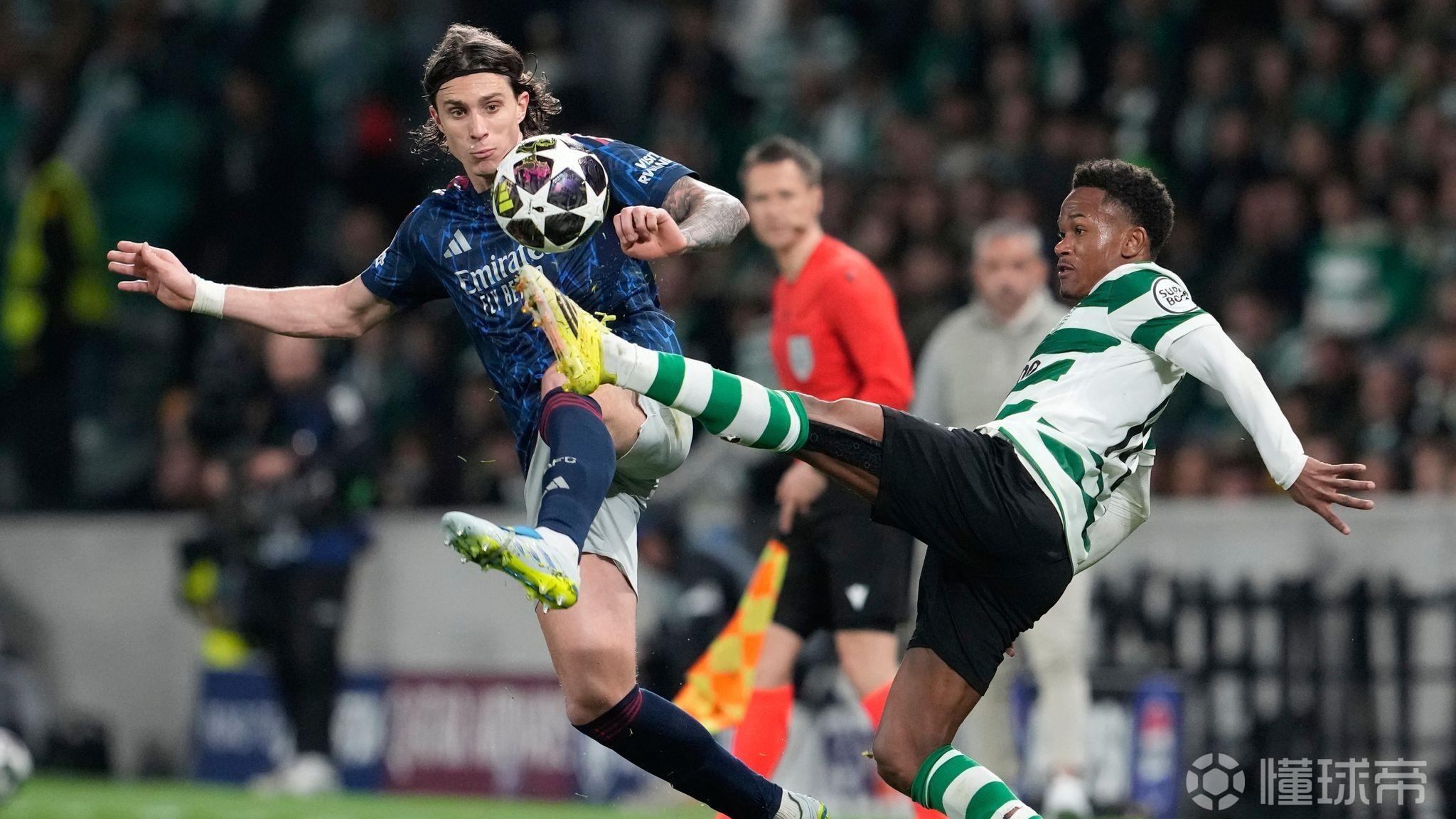 天空：葡体定位球能力强加上停赛球员回归，有能力逆转阿森纳